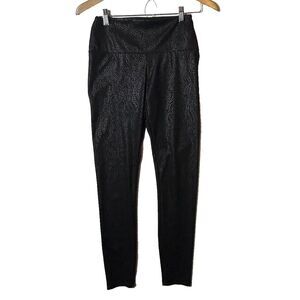 Simply Vera Wang Snake Print‎ Leggings w/Imitation Leather Size Small, Cute-215
